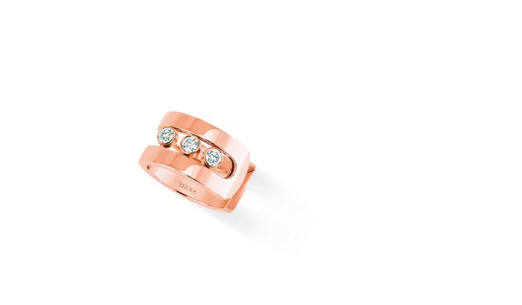 Messika Move Ron ring in rose gold with diamonds