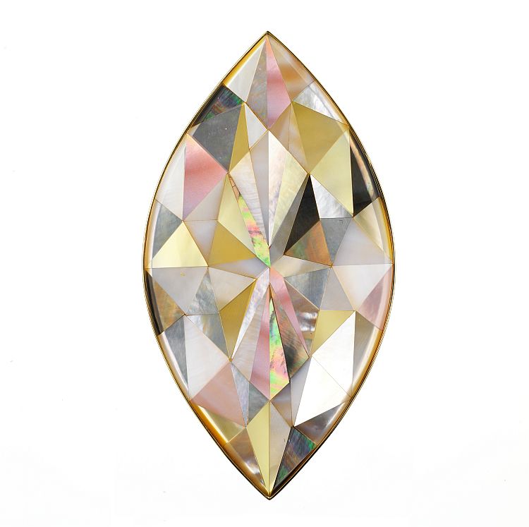 Melanie Georgacopoulos uses mother-of-pearl facets