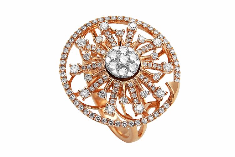 Coronet By Reena Ahluwalia Spinning Diamonds Inner Brilliance ring.