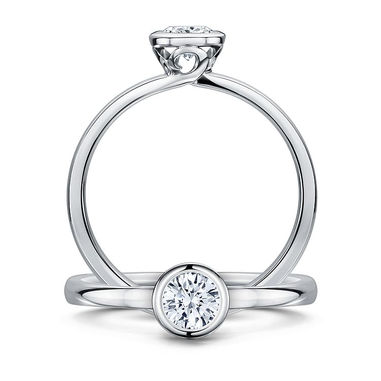 Andrew Geoghegan Gabriel Sollitaire diamond and platinum ring