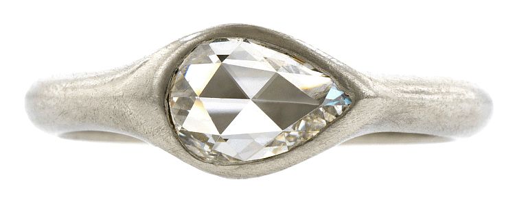 Doyle & Doyle rose cut pear shape diamond ring 