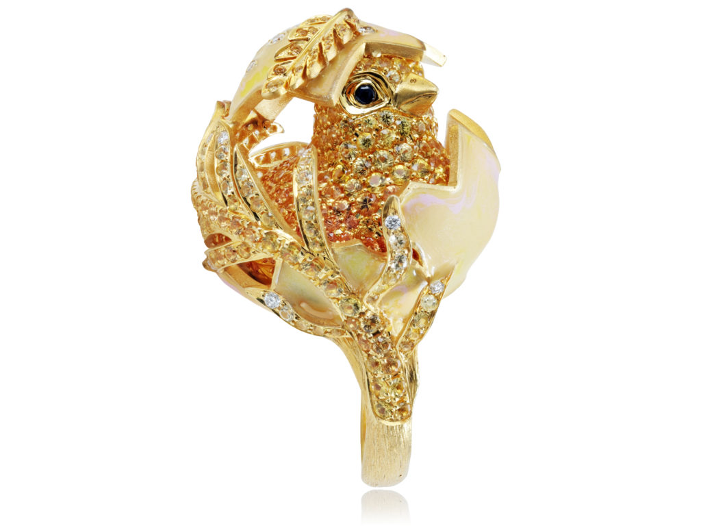 Lydia Courteille gold ring from the Procreation collection. 