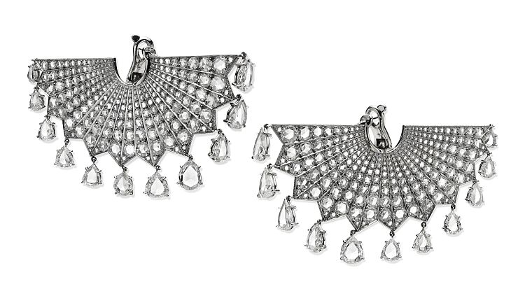 Sabba diamond fan earrings
