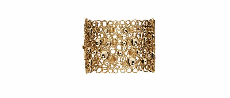 Van Gelder yellow gold cuff from the Jali collection. 