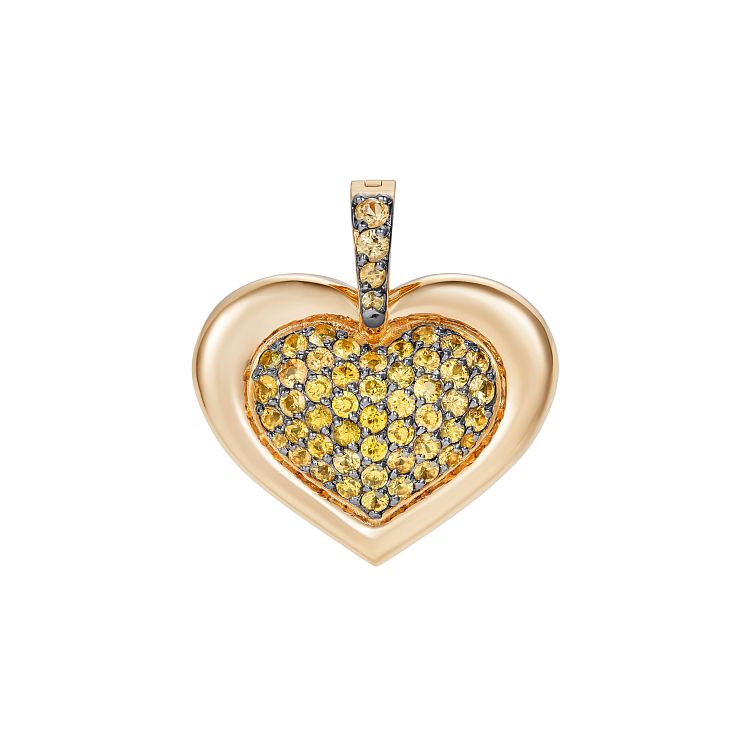 Nadine Aysoy. Catena pendant with yellow sapphires in 18-karat yellow gold. 