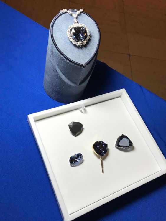 Replica of the Hope French blue Diamond and Tavernier Diamond. Image: Russell Feather.