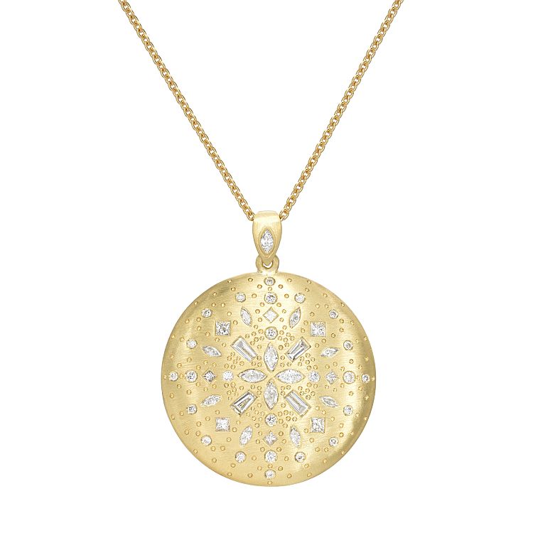 Meredith Young Controlled Chaos dot medallion. 