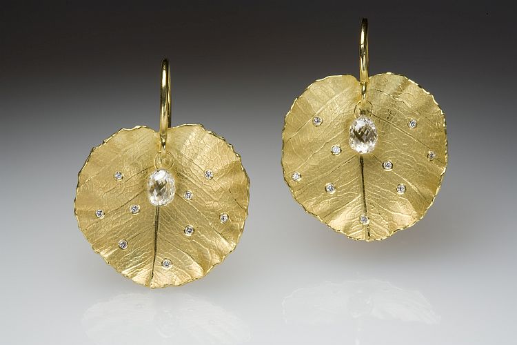 Barbara Heinrich Lotus Leaf earrings