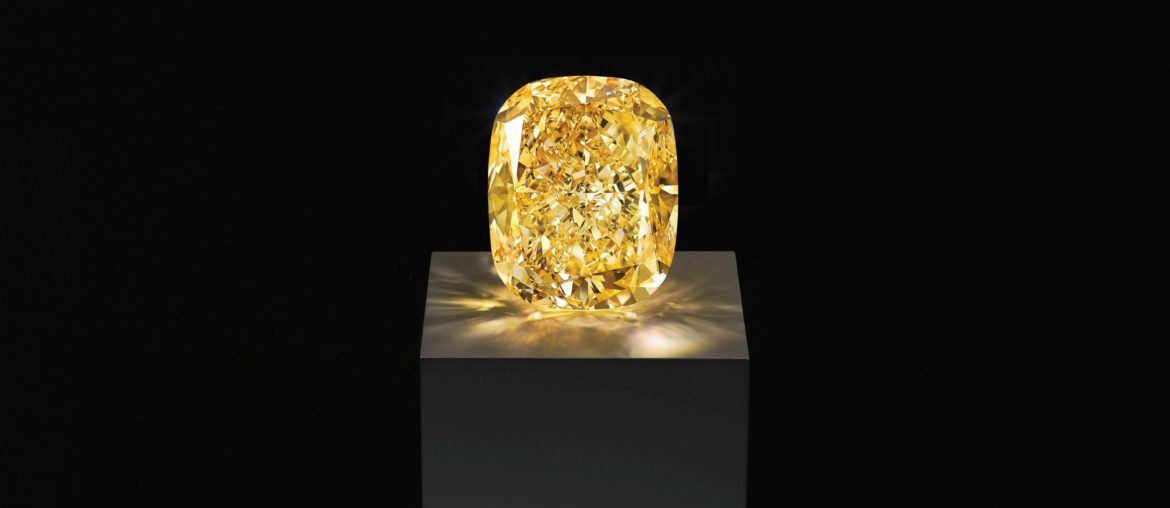  One of the largest and rarest fancy intense yellow diamonds in the world, the Golden Empress. Image: Graff Diamonds. 