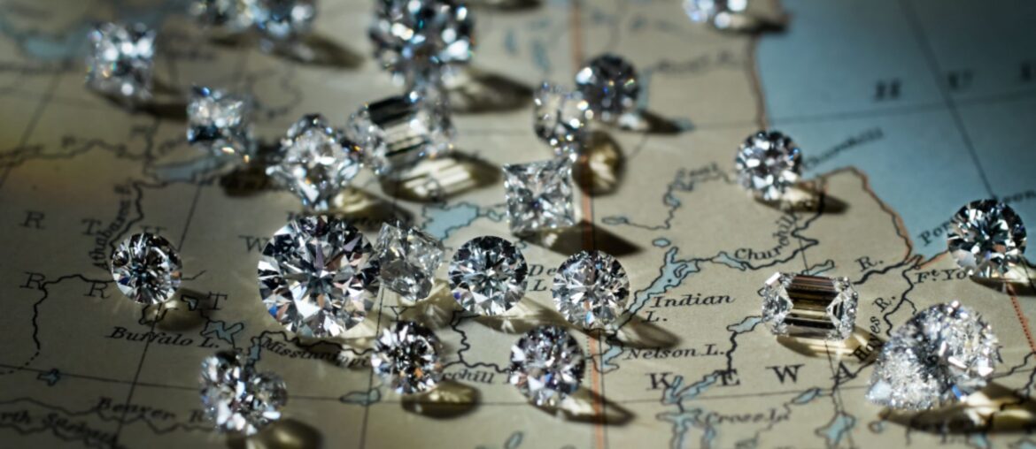 Polished diamonds from the Diavik diamond mine in Canada. (Rio Tinto)