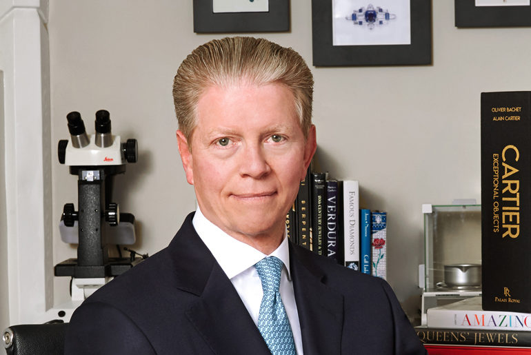 Russell Fogarty, partner in Kazanjian & Fogarty, a Beverly Hills-based estate jewelry firm,