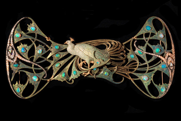 Peacock breast pin in gold, enamel, opals and diamonds, c. 1898-1900. calouste Gulbenkian museum