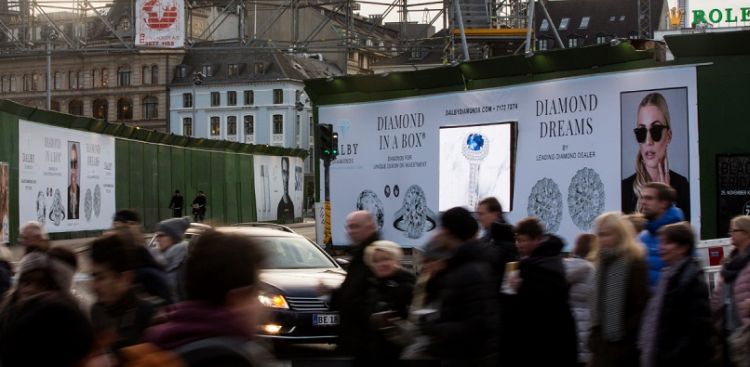 Dalby Diamonds billboard campaign in Copenhagen. 