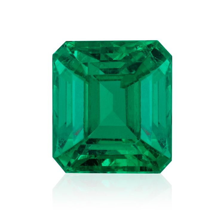 Colombian emerald with an AGL report of minor clarity enhancement from Gad Emeralds.