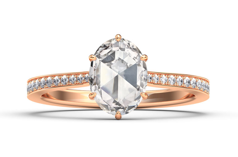 Harvey Owen Hoxton ring in 18-karat rose gold with a rose-cut diamond