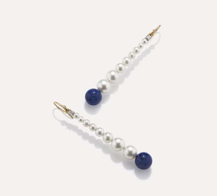 Irene Neuwirth Gumball Duster earrings-lapis lazuli-diamonds 