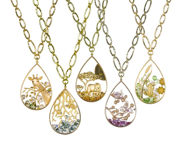 Alexandra Abramczyk Secret Glass necklaces 