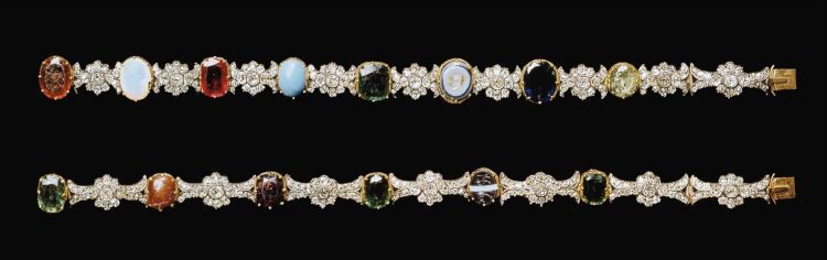 Acrostic bracelets by Francois-Regnault Nitot, circa 1806. Photo: Collection of HM Queen Margrethe II of Denmark, Copenhagen. 