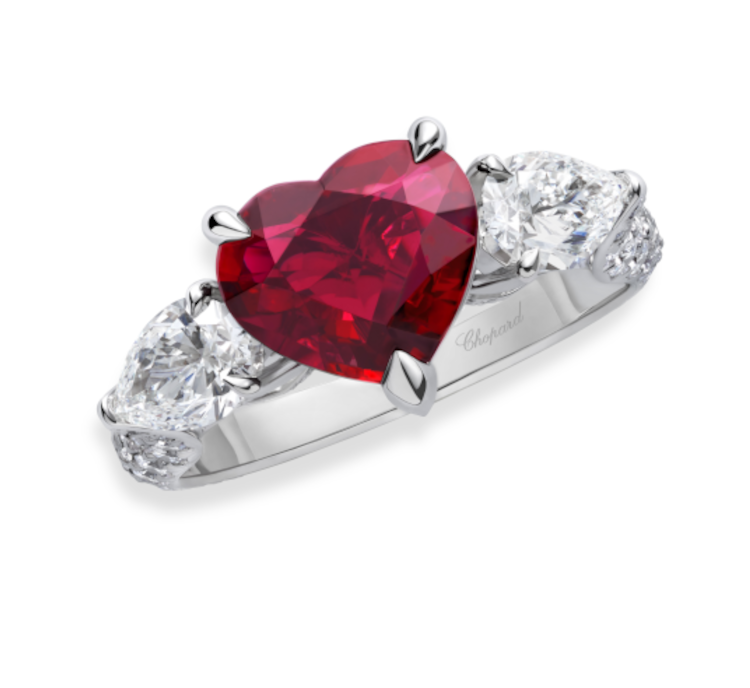 Ruby and diamond ring in 18-karat gold by Chopard. Photo: Chopard.