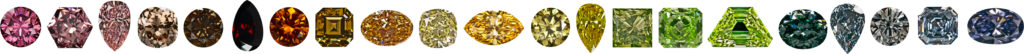 A wide range of color diamonds. Photo: Langerman Diamonds. 