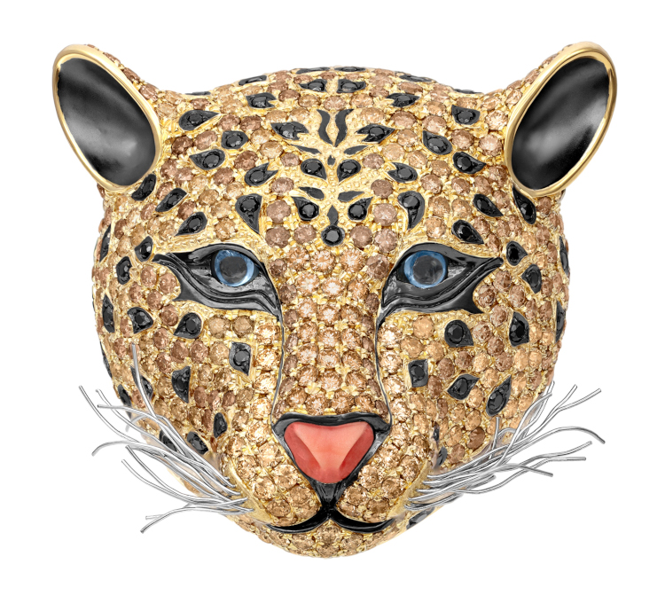 Paula Crevoshay Clouded Leopard pendant. Photo: Crevoshay Studio.