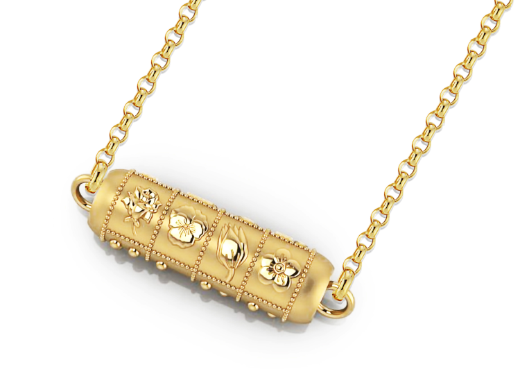  Heavenly Vices 14-karat yellow gold Flor Combination lock and chain. Photo: Heavenly Vices.