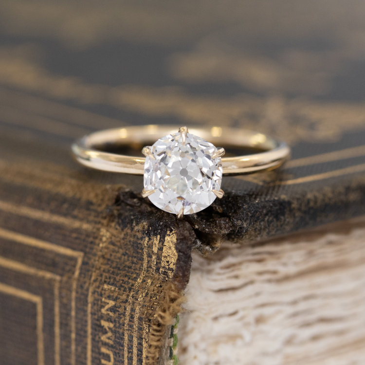 Jewels by Grace Ring with a 1.59-carat old mine cut diamond. Photo: Jewels by Grace.