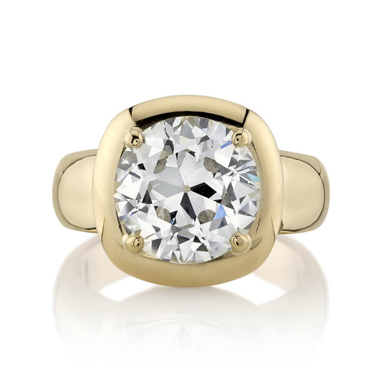Single Stone Cori ring with an Asscher-cut, 4.51-carat diamond. Photo: Single Stone.