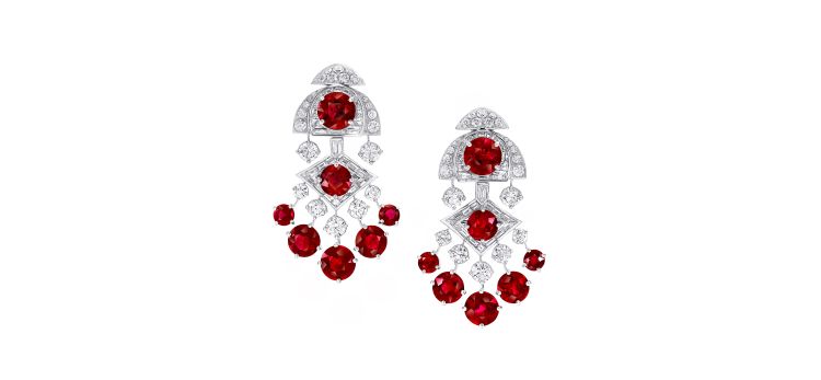 Ruby and diamond earrings from the Graffabulous collection. Photo: Graff. 