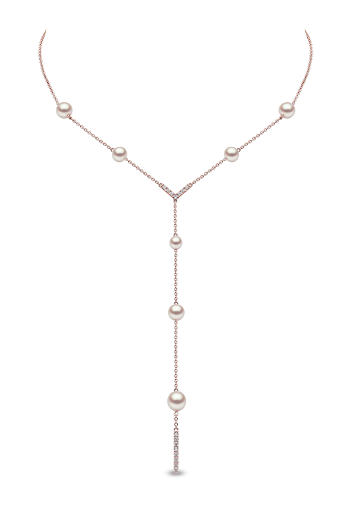 Yoko London freshwater pearl and diamond necklace in 18-karat white gold. Photo: Yoko London