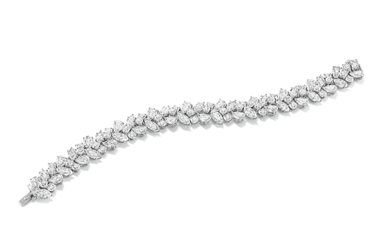 Harry Winston cluster diamond bracelet. Photo: Harry Winston.