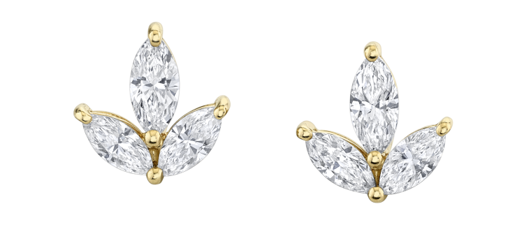 Anita Ko marquise-cut diamond studs in 18-karat gold. (Anita Ko)