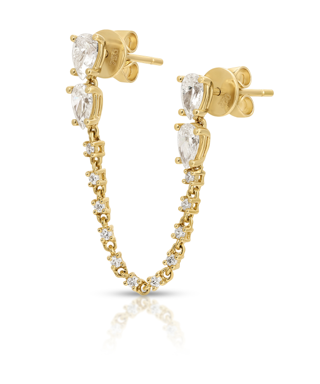 Anita Ko Daphne double earring in 18-karat gold and diamonds. (Anita Ko)