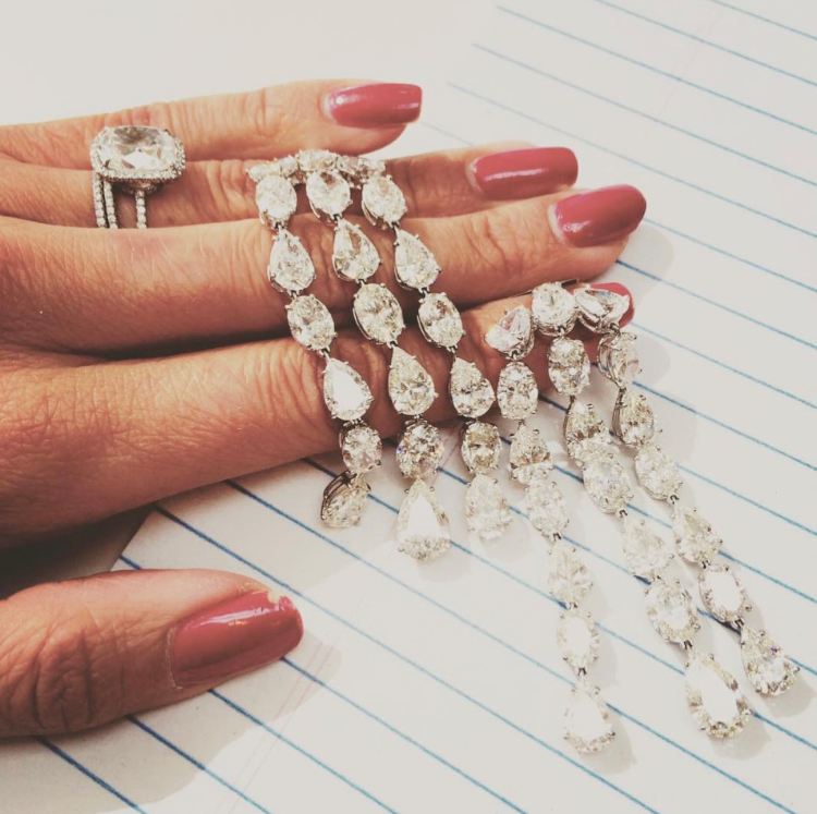 William Goldberg diamond ear pendants, sold by Jennifer Leitman Bailey. (Jennifer Leitman Bailey)