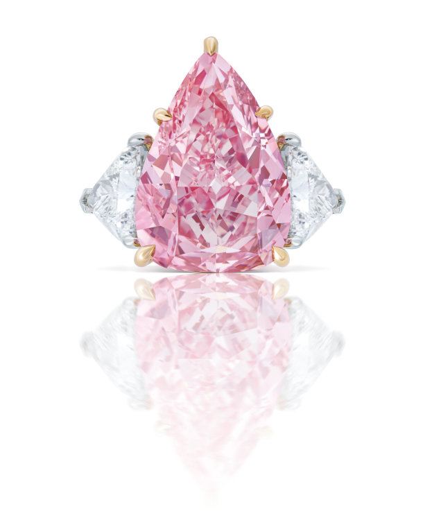 The Fortune Pink diamond ring achieved $28.9 million at Christie's Magnificient Jewels auction. (Christie's)
