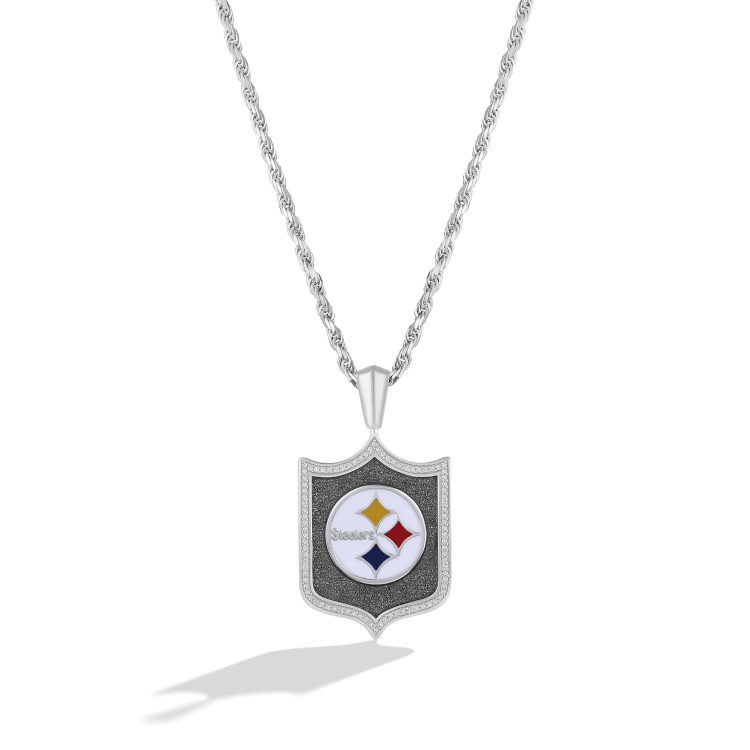 NFL Pittsburgh Steelers reversible shield pendant with diamonds. (Signet Jewelers)