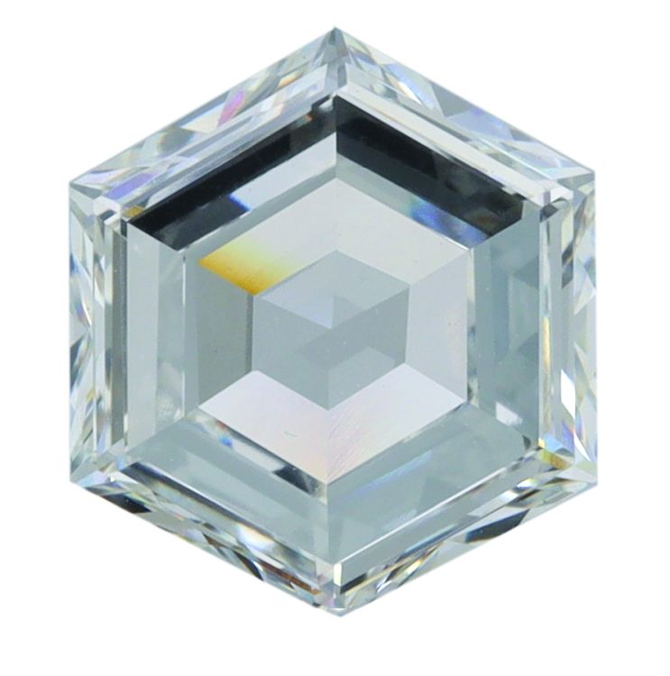 Prijems specializes in a variety of geometric and rose-cut diamonds, as exemplified by this hexagon.(Prijems) 