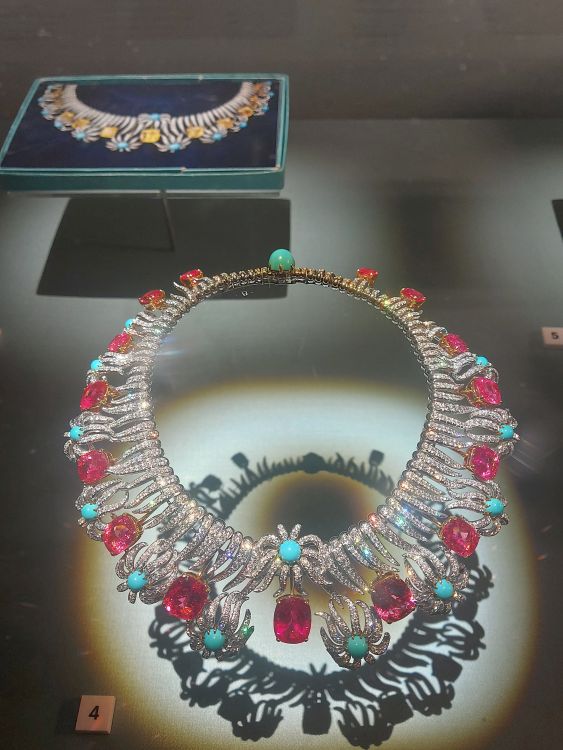 Jewelry on display at Tiffany & Co.’s “Vision & Virtuosity” exhibition in London. (Tiffany & Co.)