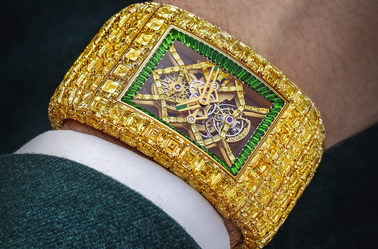 Hands On With The Jacob & Co. s $20 Million Billionaire Timeless Treasure  Yellow Diamond Watch - ATimelyPerspective