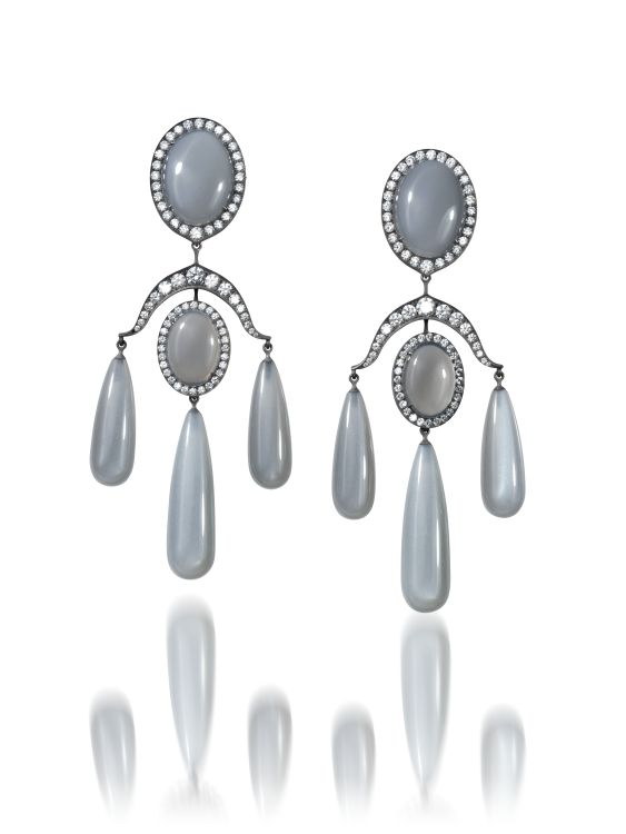 Sabba moonstone earrings. (FD Gallery)