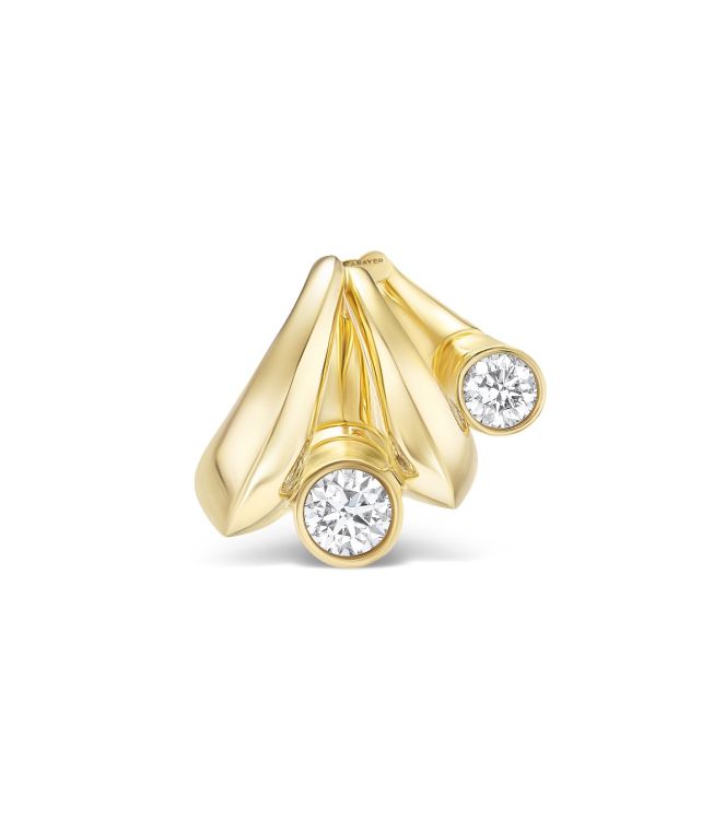 Tabayer Oera earrings in yellow gold and diamonds. (Tabayer)