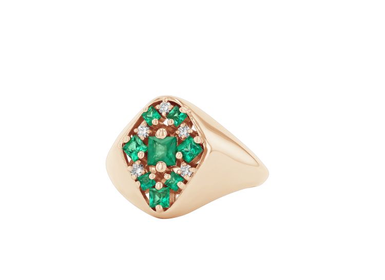 Suzanne Kalan emerald ring in rose gold. (Suzanne Kalan)