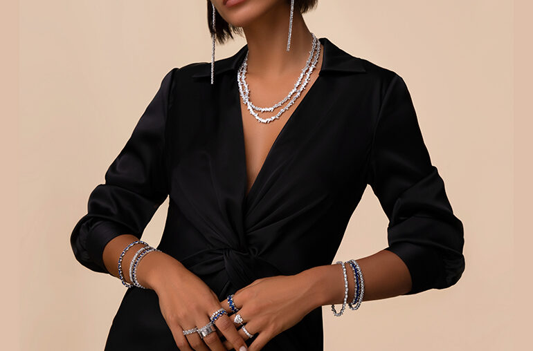 Suzanne Kalan jewelry on model.