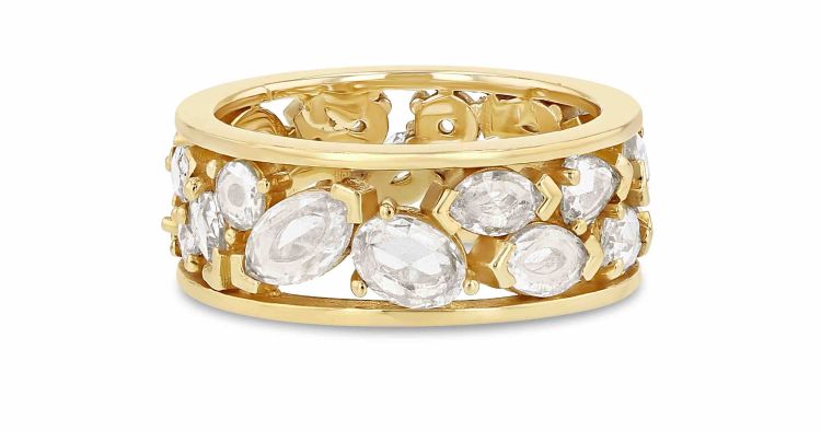 Grace Lee mixed rose-cut diamond and gold band. (Grace Lee)