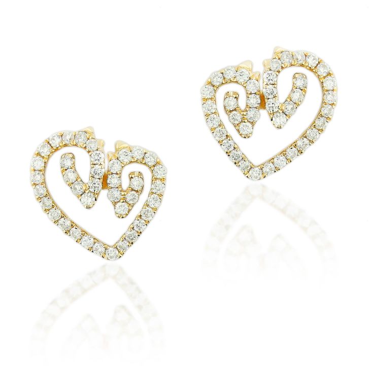 Karina Brez Horse Luv earrings with diamonds in 18-karat gold. (Karina Brez/David Antalek)