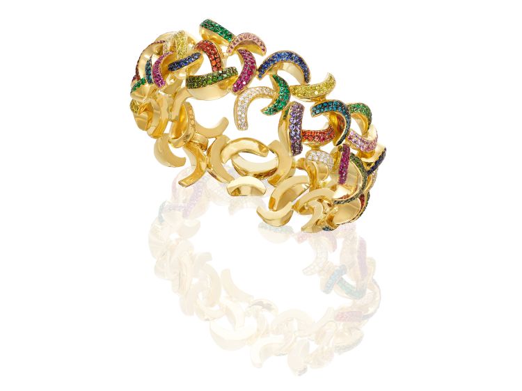Rosior bracelet with diamonds, sapphires, emeralds, rubies and tsavorites. (Rosior)