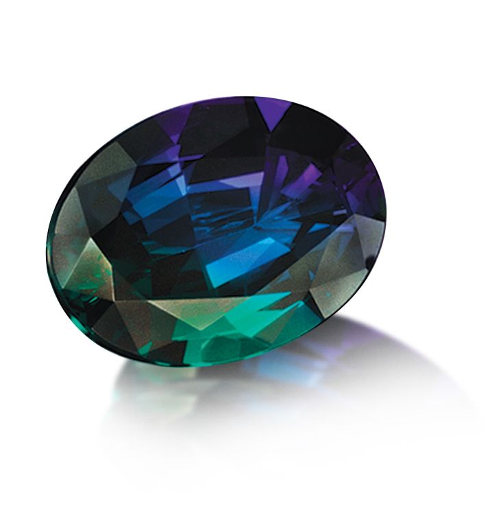 An oval, 5.16-carat, Brazilian alexandrite. (Omi Gems)