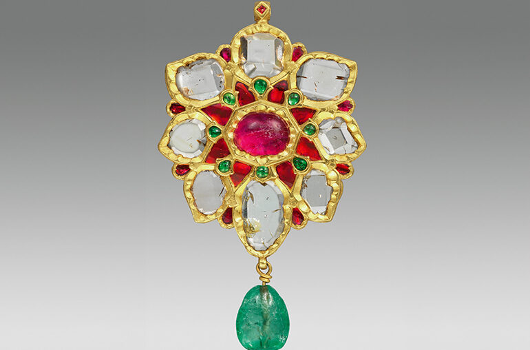 Gold, diamond, ruby and emerald pendant from the Deccan sultanates;