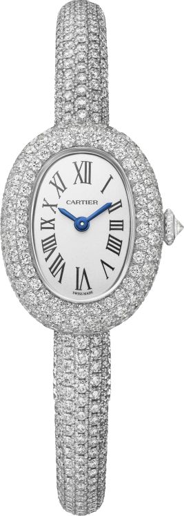 Cartier Baignoire in rhodium, finished white gold set with 552 brilliant-cut diamonds (Cartier)