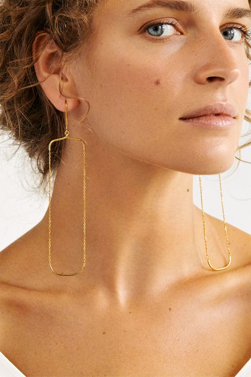 Guzema Hanger earrings in 14-karat gold. (Guzema)